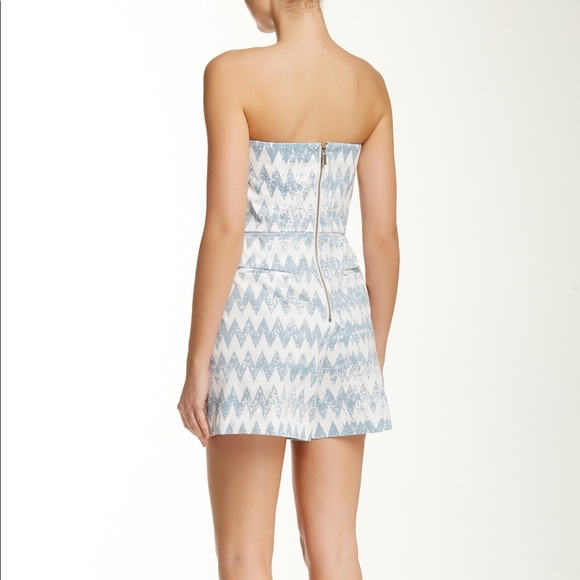 Chevron Print Strapless Romper by 1.State - Picture 3 of 6